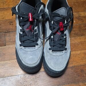 Jordan Men's Sneakers in Black, Gray, and Red